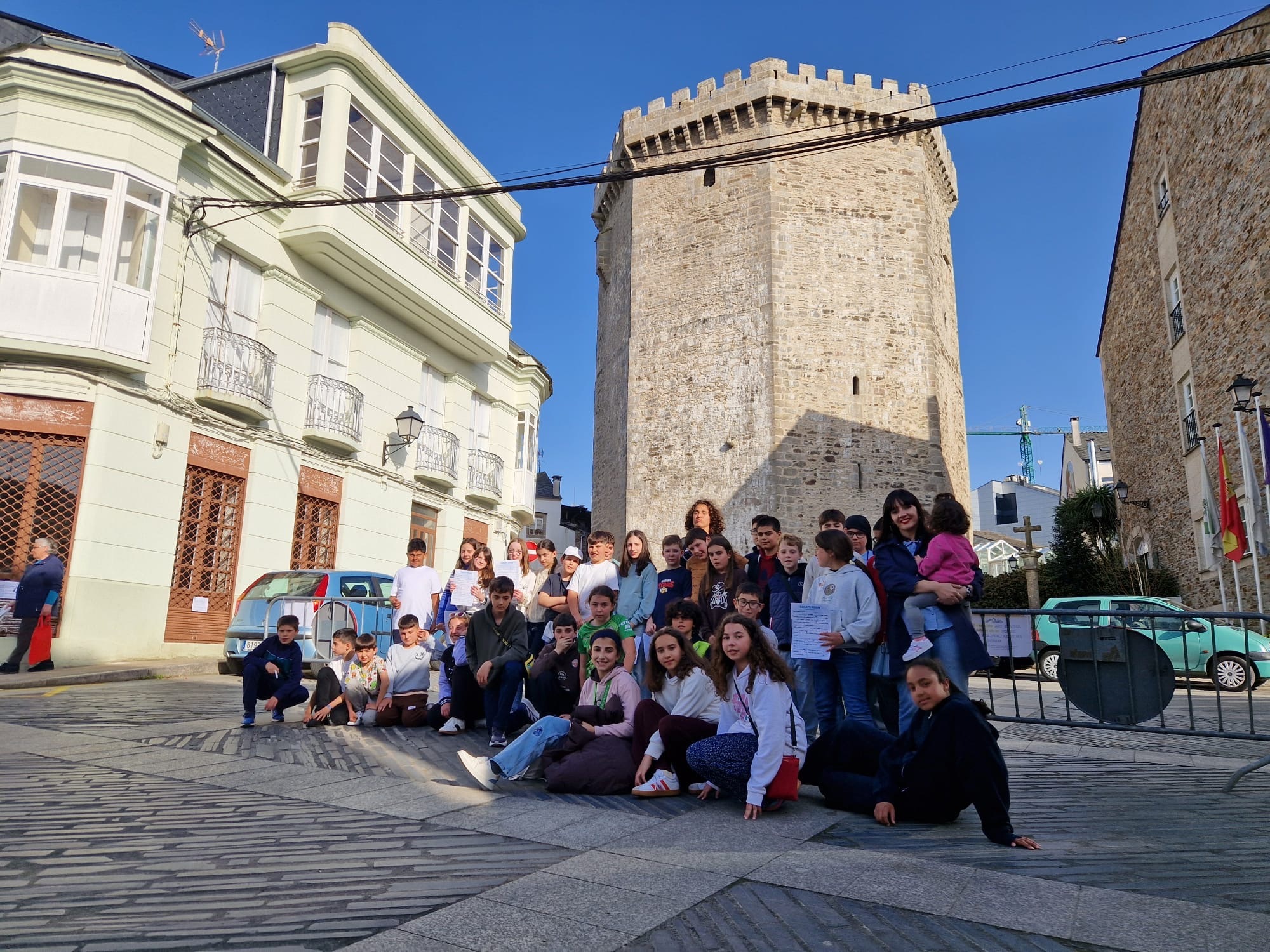 Vilalba recibe al alumnado de Santa Maria da Feira en una jornada de intercambio dentro del programa del Eixo Atlántico
