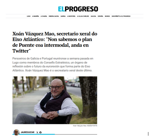 “Elena Candia non vai ser presidenta do Eixo Atlántico”