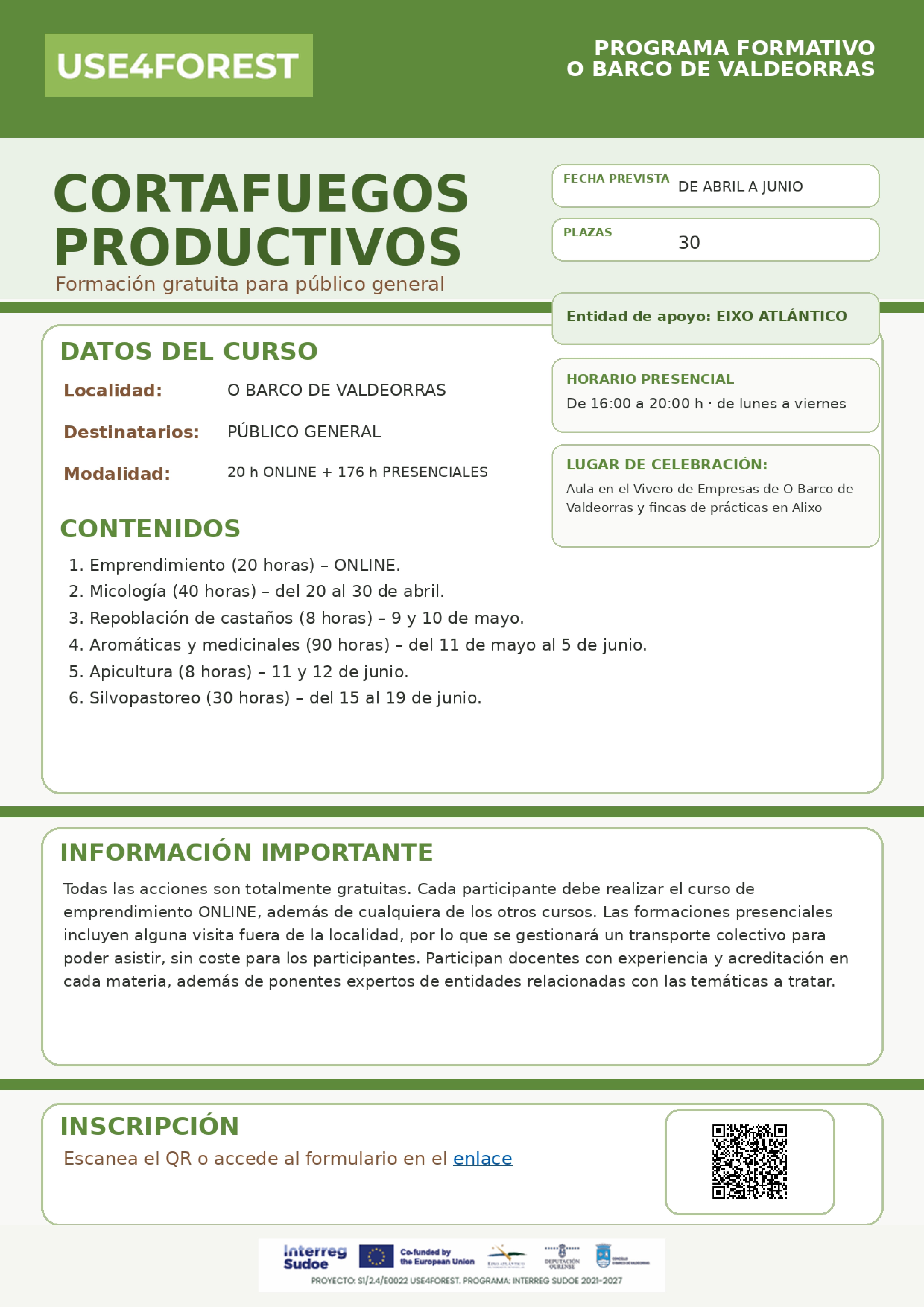 Aprende a crear cortafuegos productivos: formación en O Barco de Valdeorras