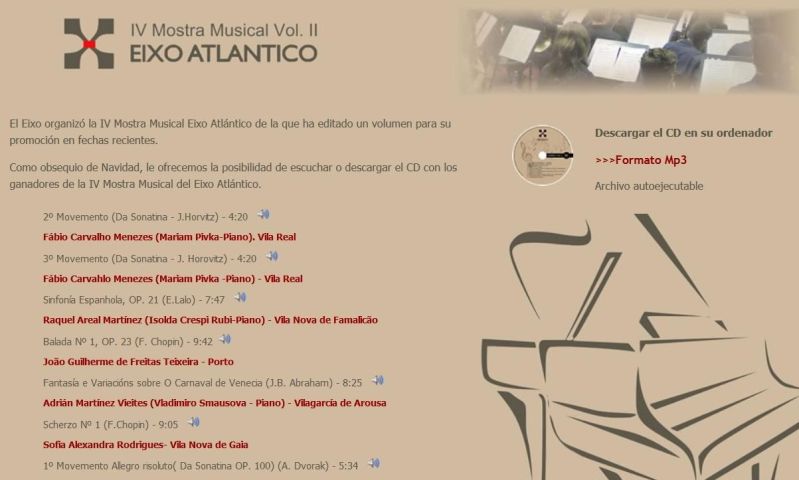 Eixo Atlântico disponibiliza o download gratuito do volume II da Mostra Musical