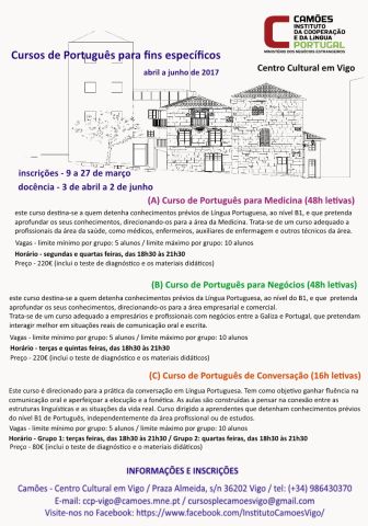 Cursos de português no Instituto Camöes de Vigo