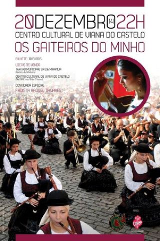 Os Gaiteiros do Minho con la fadista Raquel Tavares, en Viana do Castelo