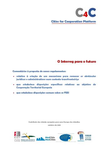 Política de Cohesión post 2020: C4C adopta unha posición