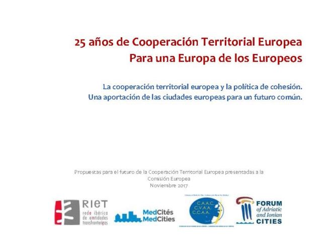 La cooperación territorial europea y la política de cohesión: Contribución del Eixo Atlántico a la defensa de la políticas de cohesión