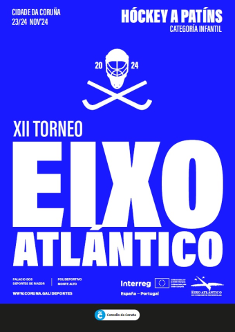 A Coruña acolherá o 23 e 24 de novembro a XII edição do Torneio do Eixo Atlântico de hóckey a patines