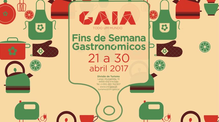 Fins de semana gastronómicos de 21 a 30 de Abril em Gaia
