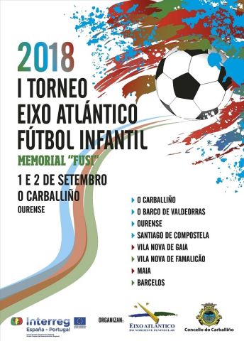 El I Torneo Eixo Atlántico de Fútbol Infantil tendrá lugar en O Carballiño en septiembre, con ocho equipos de Galicia y Norte de Portugal
