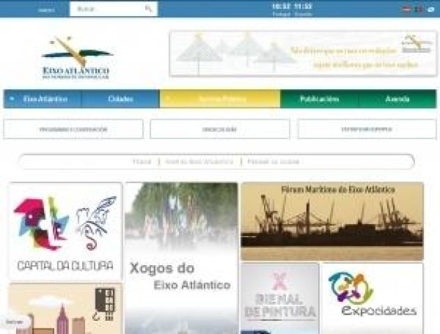 Eixo Atlântico estreia nova página web