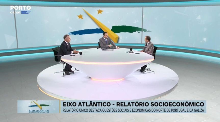 Entrevista en Porto Canal sobre o Primeiro Informe Socioeconómico do Eixo Atlántico