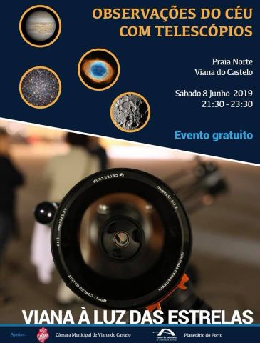 “Viana á luz das estrelas” promove observacións do ceo con telescopios este sábado xunto a praia