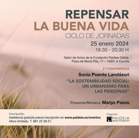 Inscríbete en la jornada "La Sostenibilidad Social: un urbanismo para las personas"
