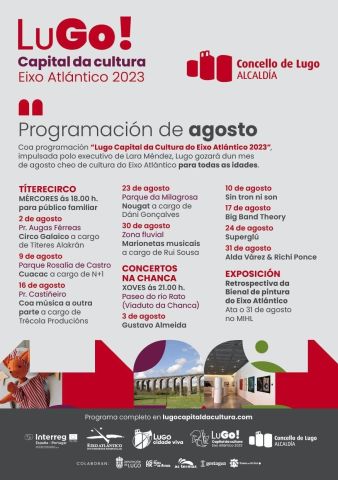 La Capital de la Cultura del Eixo Atlántico trae a Lugo música en directo y espectáculos circenses todos los miércoles y jueves de agosto