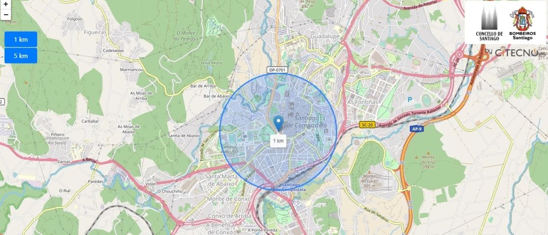 Santiago pone a disposición de los ciudadanos un medidor de distancia