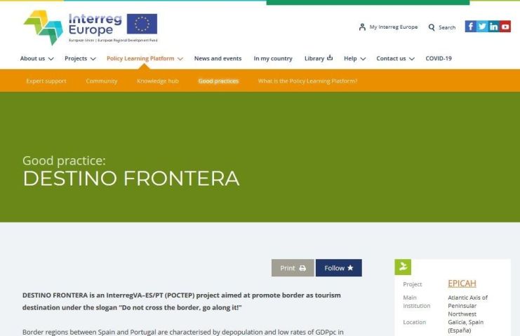 Destino Frontera, boa prática à escala europeia